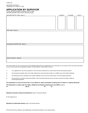 Guide: Application by Surviving Proprietor (docx