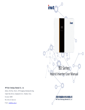 invt BD Series Hybrid Inverter User Manual