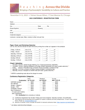 2023 conference - registration form