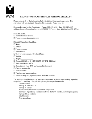 Please provide all of the information below to initiate the evaluation process