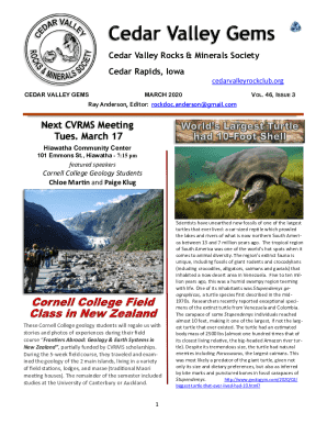 Cedar Valley Rocks &amp; Minerals Society