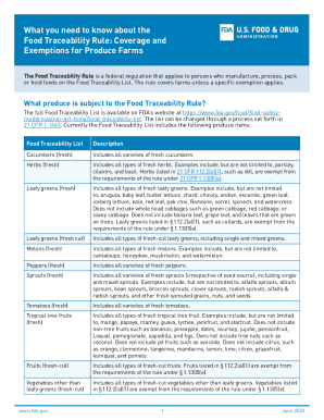 What you need to know about the Food Traceability Rule