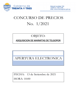 Adquisicion de marmitas de telgopor