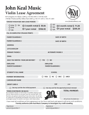 Violin Lease Agreement