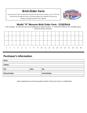 engraved bricks and pavers order form