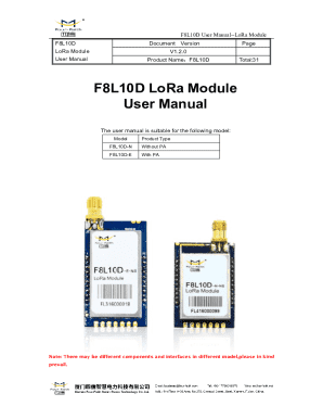 F8L10D LoRa Module Datasheet - Four-Faith Smart Power