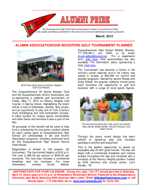 ALUMNI ASSOCIATION/SHS BOOSTERS GOLF TOURNAMENT PLANNED