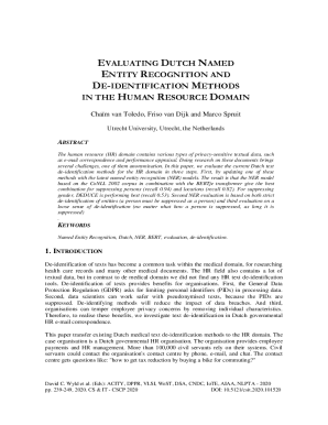 (PDF) Evaluating Dutch Named Entity Recognition and De- ...