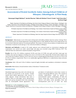 A Pilot Study, J Res Adv DentRequest PDF