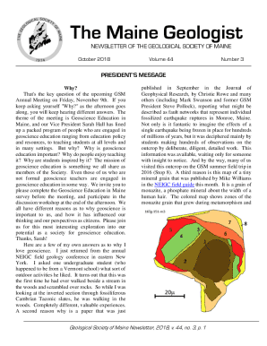 NEWSLETTER OF THE GEOLOGICAL SOCIETY OF MAINE
