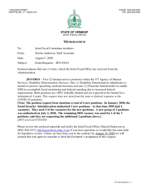 Grant Requests JFO #3014