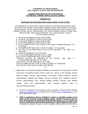 List of to be filled vacancies of Notification No.01/ ...