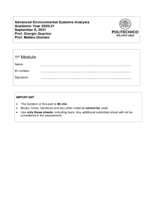 Advanced environmental systems analysis (1st mod)