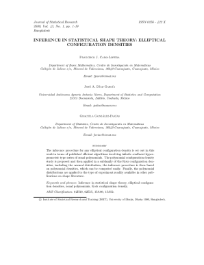 Statistical theory of shape under elliptical models and ...