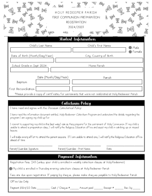 Catechism - Registration Forms