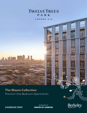 The Bloom Collection Brochure. Berkeley, TwelveTrees Park - The Bloom Collection Brochure