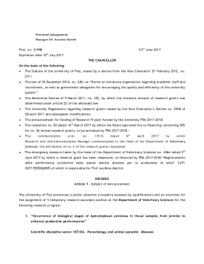 Prot. no. 31998 23rd June 2017 Expiration date 10th July ... - IT - UNIPI