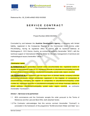 SERVICE CONTRACT - EU4Environment Water and Data