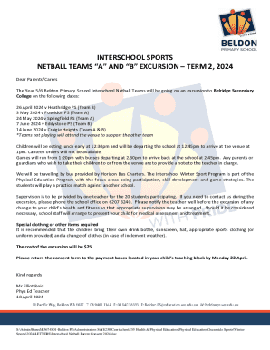 INTERSCHOOL SPORTS NETBALL TEAMS A AND B ...