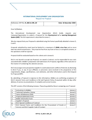 Reference: RFP No. N983-A-JOR20