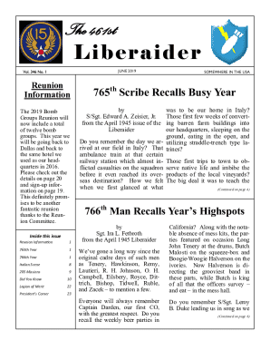 Reunion Information - 485th Bomb Group