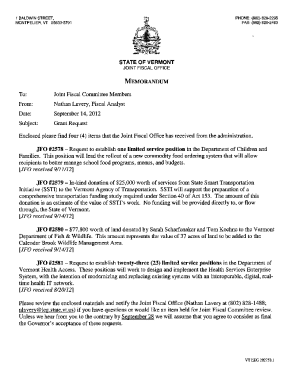 Joint Fiscal Conmiittee Members