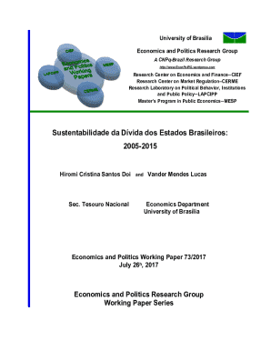 The Economics and Politics (CNPq) Research Group started publishing its members working papers on June 12, 2013