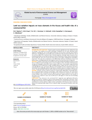 Land use variation impacts on trace elements in the tissues and health risks of a commercial fish. BACKGROUND AND OBJECTIVES