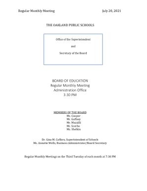 PRESIDING OFFICER: DATE: