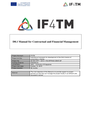 MANAGEMENT AND FINANCIAL GUIDELINES