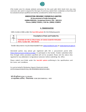 contractor who wish to empanel for this type of work may submit their credentials so that they will