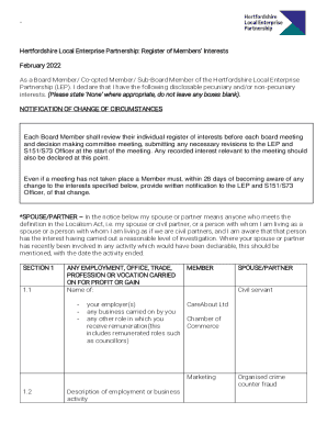 Register of Members' Interests February 2022 As a Board ...