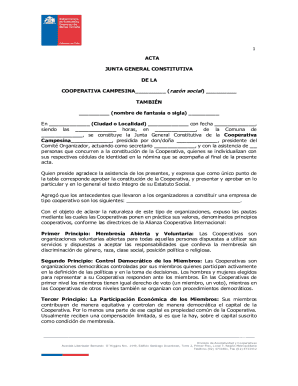 Modelo de estatuto social cooperativas campesinas