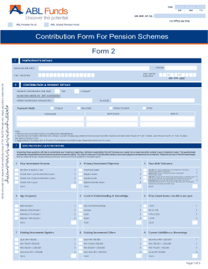 ABL Pension Fund Contribution Form
