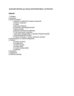 SetEditDVB2000 pro Nokia 9200/9500/960x s DVB2000 Obsah: