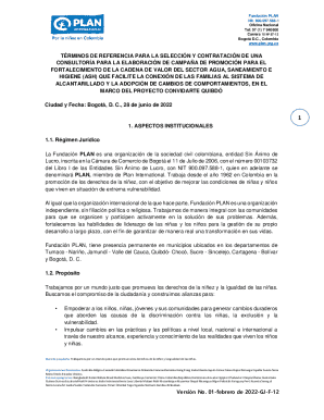 Trminos de referencia para la seleccin y contratacin de una