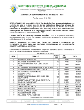 8 informe de evaluacin papeleria de aseo