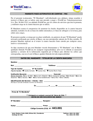 Mandato Pago Automtico de Cuentas