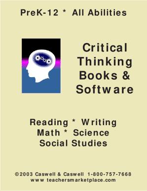 Critical Thinking Books &amp; Software - Teacher's Market Place
