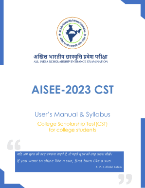 Aisee-2023 Cst User’s Manual & Syllabus