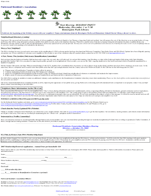 Parkwood Residents Association Newsletter