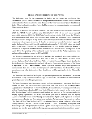 Terms and Conditions of the Notes