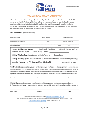 2024 Window Rebate Application