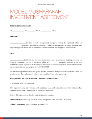 Sample Islamic Finance Contracts