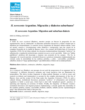 Il novecento argentino. migracin y dialectos suburbanos1