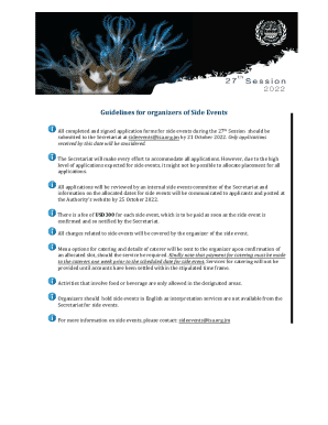 Side Events Request Form