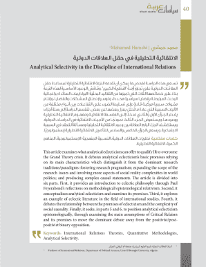 Analytical Selectivity in the Discipline of International ...