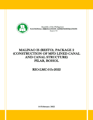 malinao is (resto), package 2 (construction of mfd lined canal ...