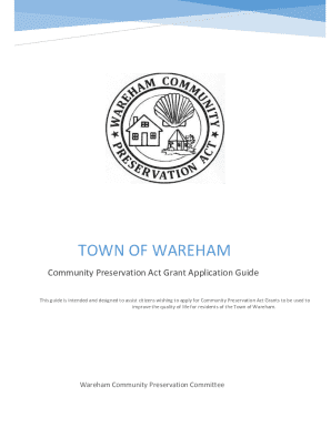 Community Preservation Act Grant Application Guide