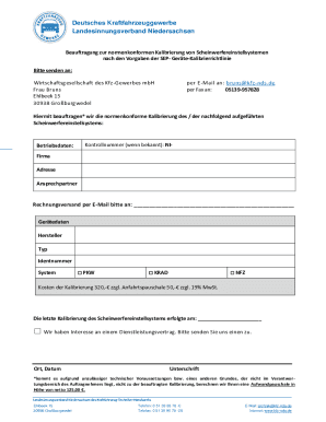 Beauftragung zur normenkonformen Kalibrierung von Scheinwerfereinstellsystemen